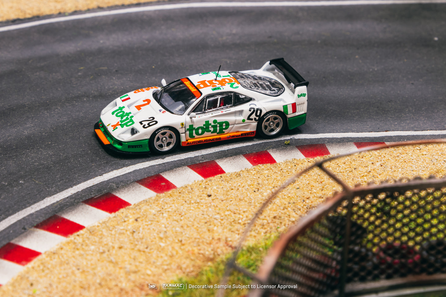 Tarmac Works X iXO Models 1/64 Ferrari F40 LM 24h of Le Mans 1994 #29 - HOBBY64