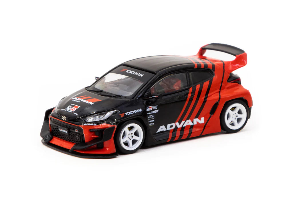 Tarmac Works 1/64 Toyota Pandem Yaris ADVAN with Plastic Truck Packaging - HOBBY64