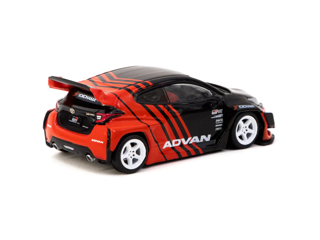 Tarmac Works 1/64 Toyota Pandem Yaris ADVAN with Plastic Truck Packaging - HOBBY64