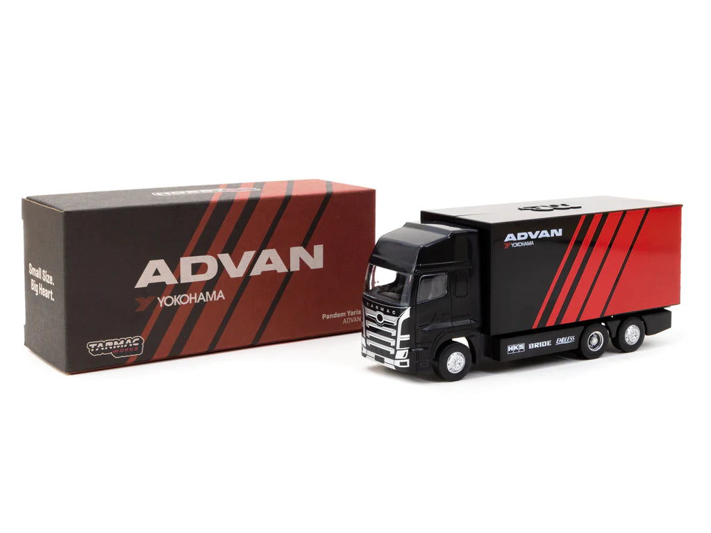 Tarmac Works 1/64 Toyota Pandem Yaris ADVAN with Plastic Truck Packaging - HOBBY64