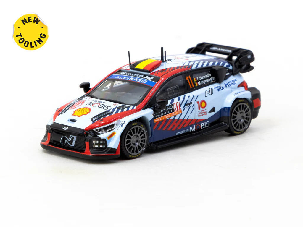 Tarmac Works X iXO Models 1/64 Hyundai i20 N Rally1 Hybrid Rallye Monte-Carlo 2024 Winner #11 - HOBBY64