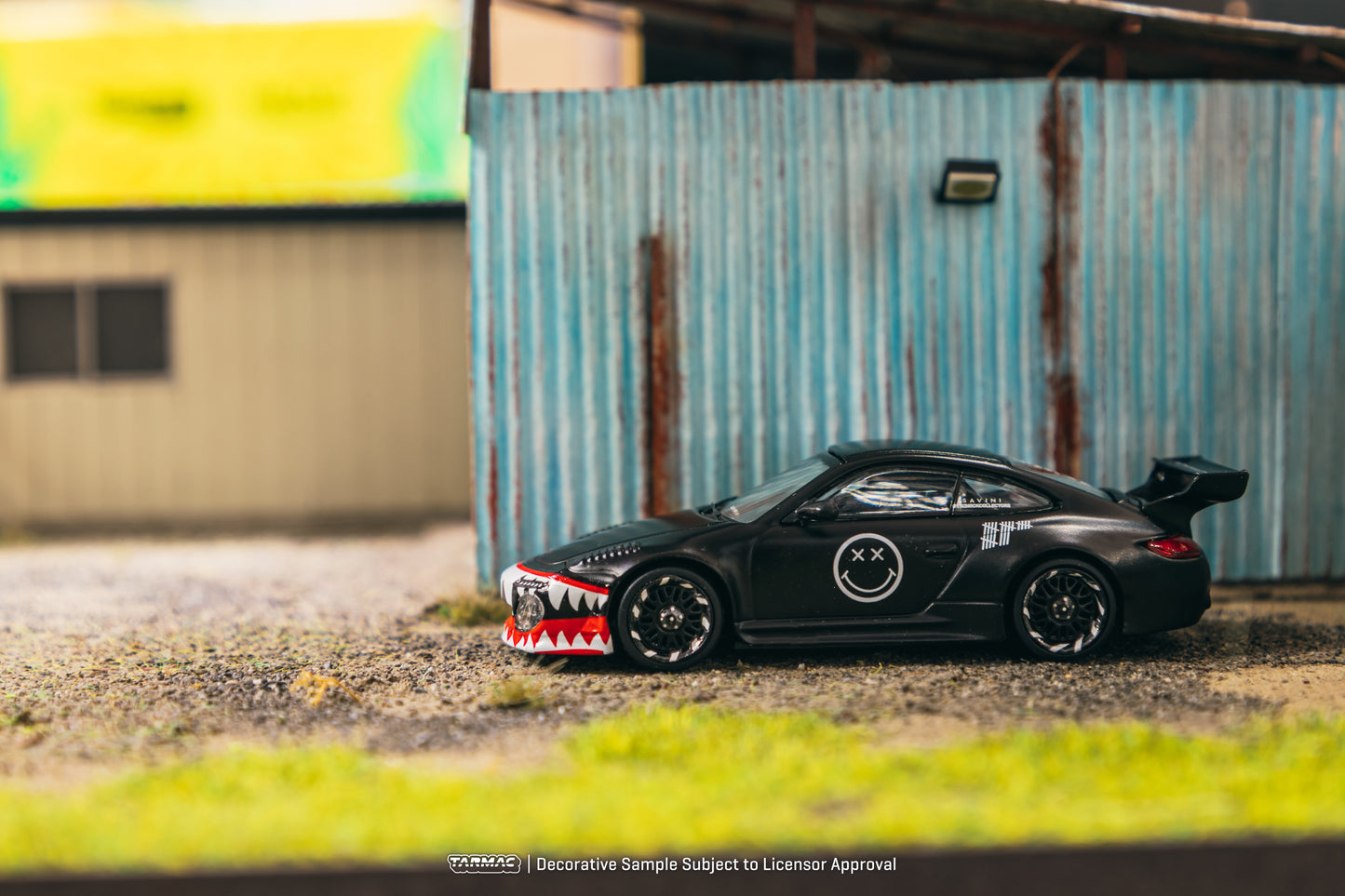 Tarmac Works 1/64 Porsche Old & New 997 Matte Black - HOBBY64
