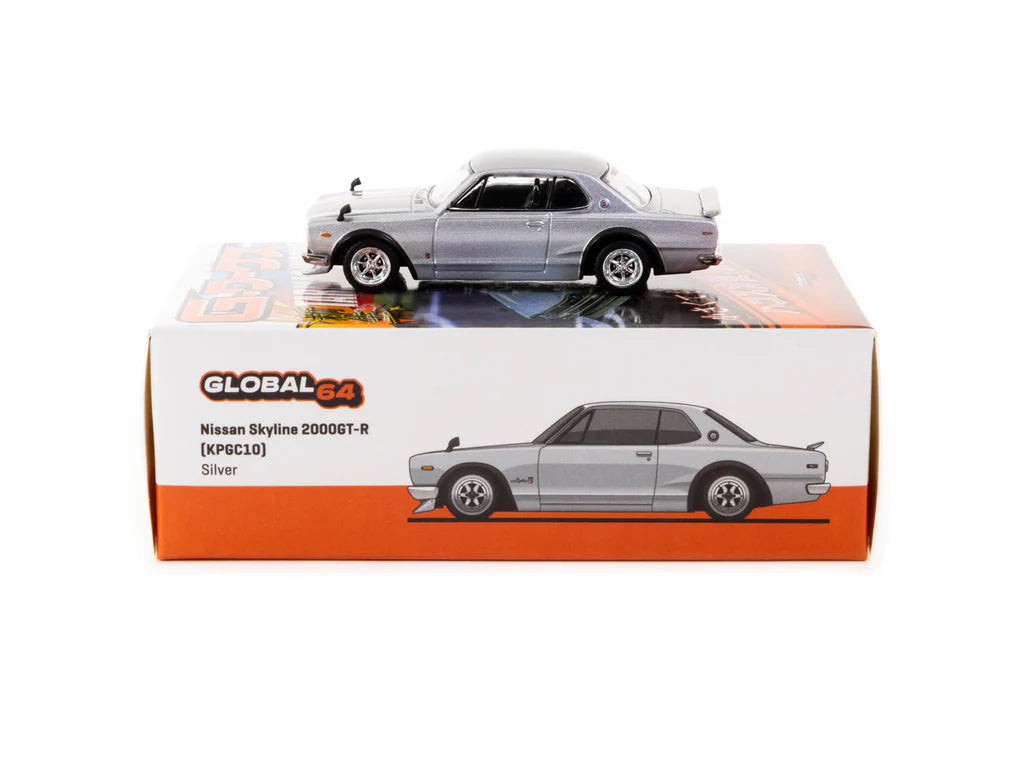 Tarmac Works 1/64 Nissan Skyline 2000GT-R (KPGC10) Silver -Japan Special Edition - GLOBAL64