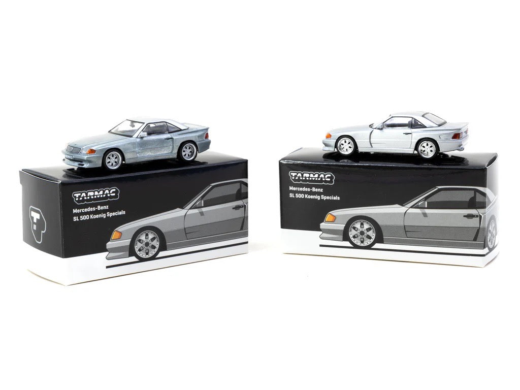 Tarmac Works 1/64 Mercedes-Benz SL 500 Koenig Specials Silver - GLOBAL64