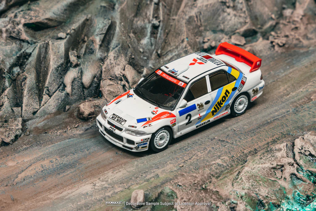 Tarmac Works 1/64 Mitsubishi Lancer Evolution III Hong Kong-Beijing Rally 1995 #2 Winner - GLOBAL64