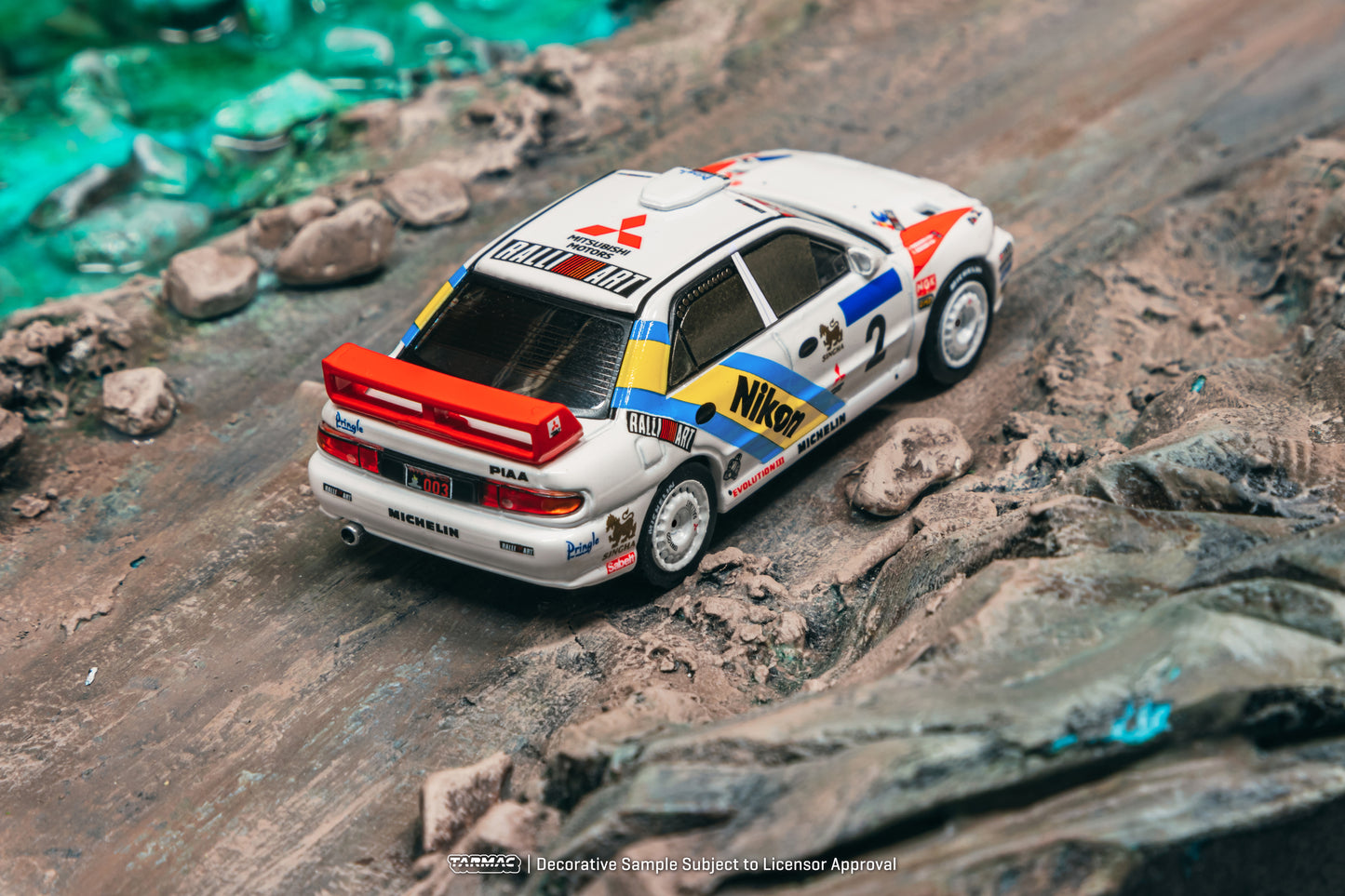 Tarmac Works 1/64 Mitsubishi Lancer Evolution III Hong Kong-Beijing Rally 1995 #2 Winner - GLOBAL64