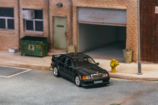 Tarmac Works 1/64 Mercedes-Benz 190 E 2.5-16 EVO 1 Blue-Black Metallic - GLOBAL64