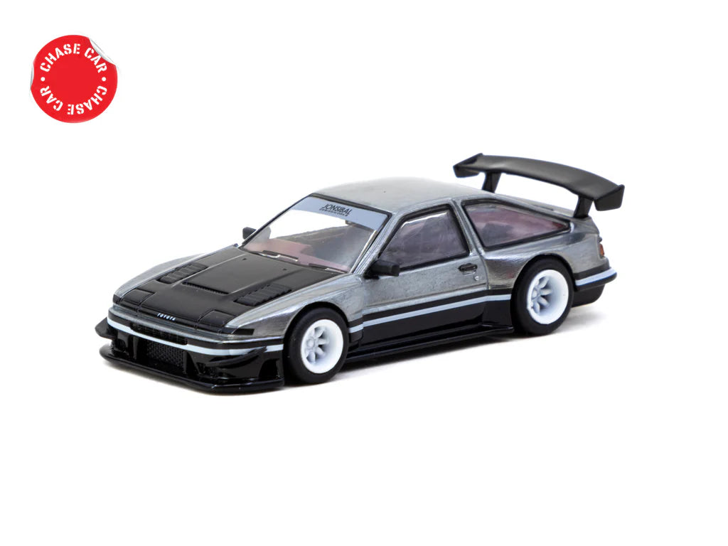 Tarmac Works 1/64 Toyota Sprinter Trueno AE86 Widebody White / Black with Tarmac Cards - GLOBAL64