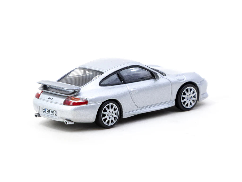 Tarmac Works X iXO Models 1/64 Porsche 911 GT3 (type 996) Silver - GLOBAL64