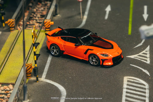 Tarmac Works 1/64 Nissan VeilSide FFZ400 Fairlady Z Orange - GLOBAL64