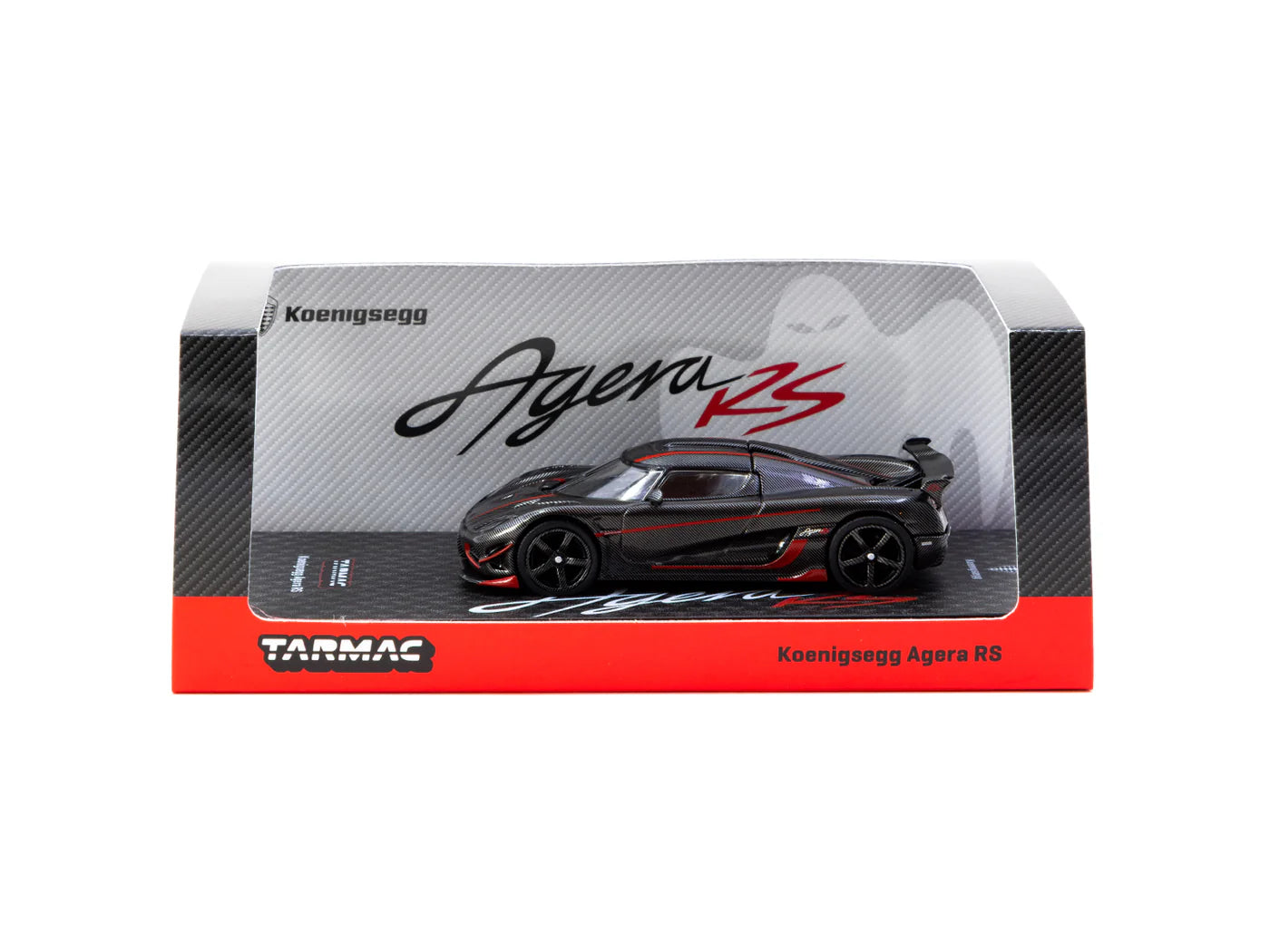 Tarmac Works 1/64 Koenigsegg Agera RS Black Carbon Fiber / Red Accents - Tarmac Works GLOBAL64
