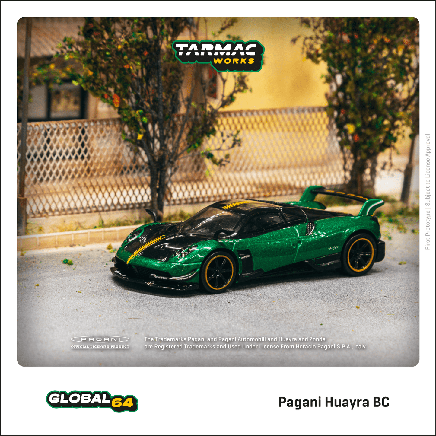 Tarmac Works 1/64 Pagani Huayra BC Trifoglio Verde - GLOBAL64
