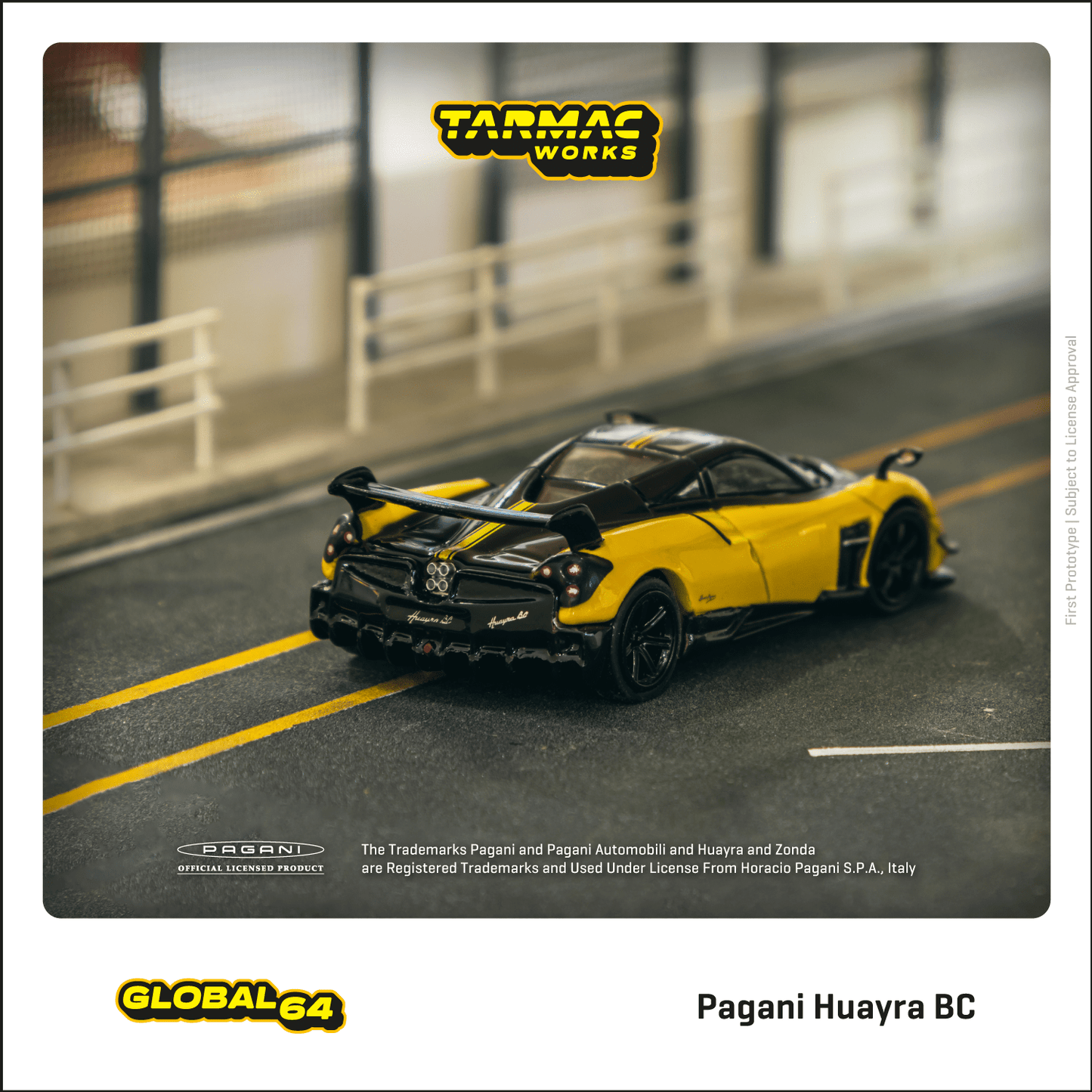Tarmac Works 1/64 Pagani Huayra BC Giallo Limone - GLOBAL64