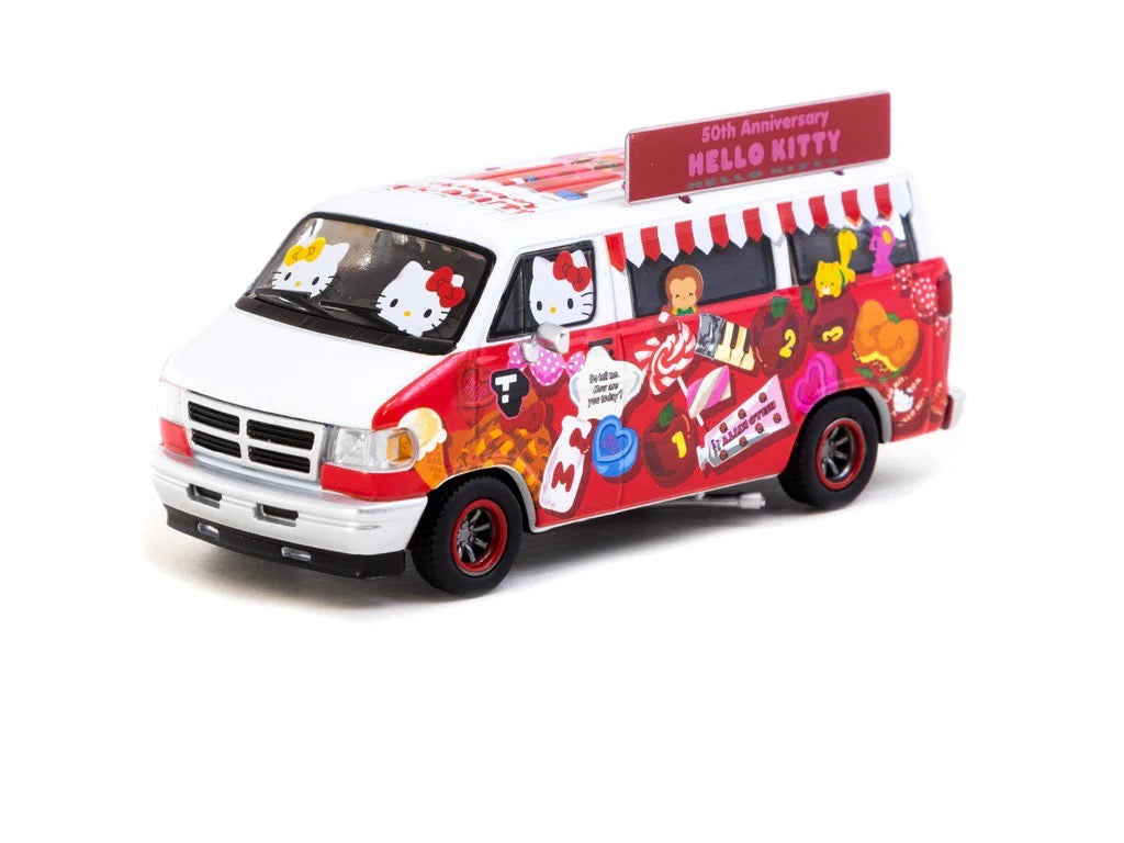 Tarmac Works 1/64 Dodge Van Hello Kitty Food Truck - GLOBAL64