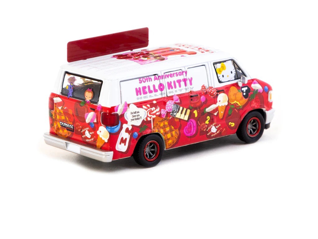 Tarmac Works 1/64 Dodge Van Hello Kitty Food Truck - GLOBAL64