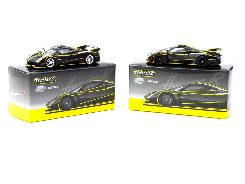 Tarmac Works 1/64 Pagani Huayra R Matt Black / Silver - GLOBAL64