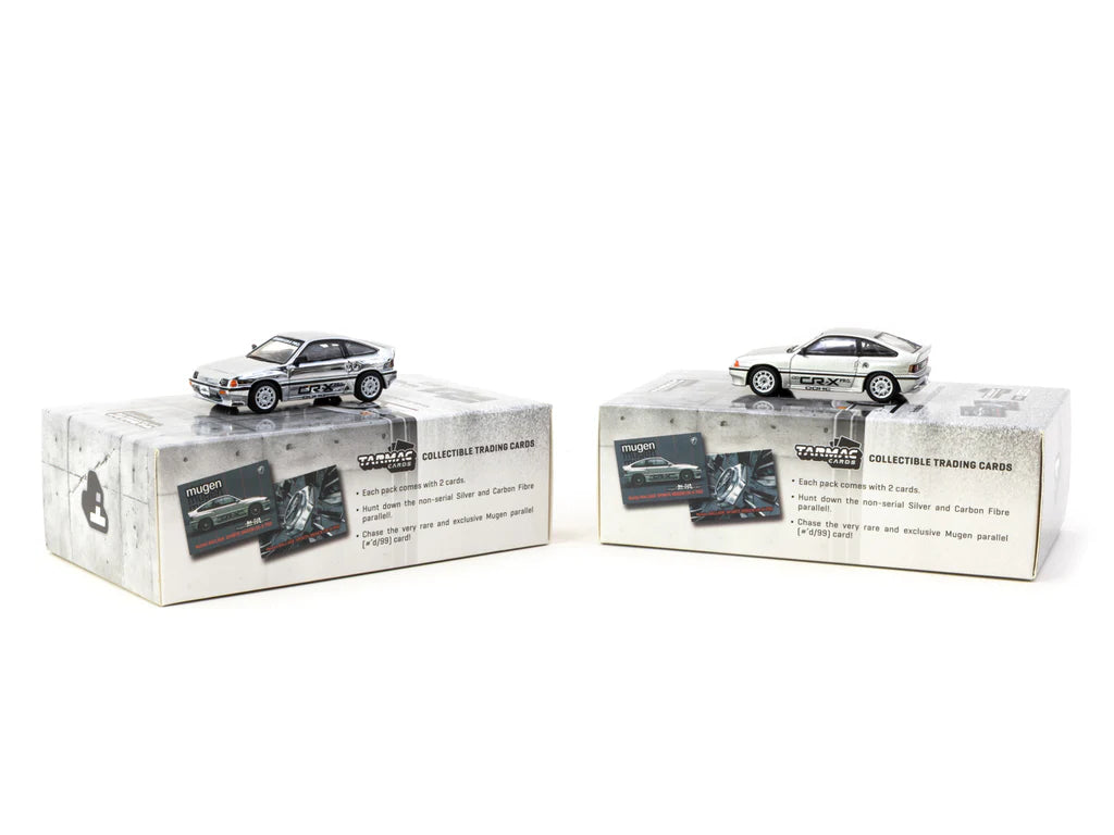 Tarmac Works 1/64 HONDA Ballade Sports MUGEN CR-X PRO Silver with Tarmac Cards - GLOBAL64