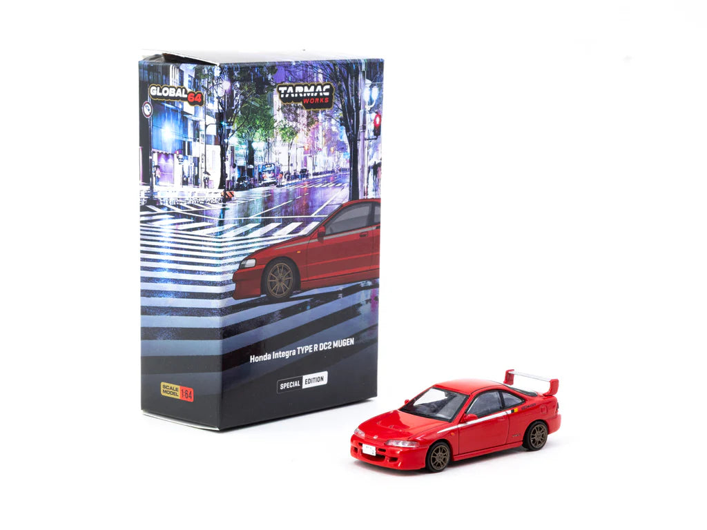 Tarmac Works 1/64 Honda Integra TYPE R DC2 MUGEN Milano Red- GLOBAL64 ( Hobby Expo China HEC 2025 Special Edition)