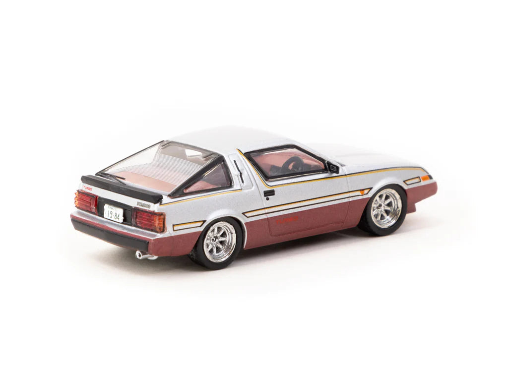 Tarmac Works 1/64 Mitsubishi Starion Silver / Dark Red - ROAD64