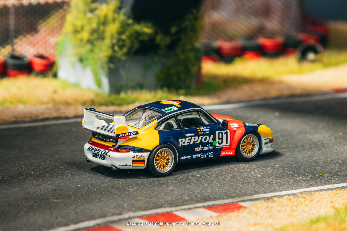 Tarmac Works X Schuco 1/64 Porsche 911 GT2 24h LE MANS 1995 #91 - COLLAB64