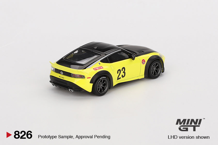 Mini GT 1:64 Nissan Z LB★NATION WORKS Ikazuchi Yellow (MGT00826-CH)