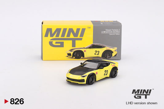 Mini GT 1:64 Nissan Z LB★NATION WORKS Ikazuchi Yellow (MGT00826-CH)