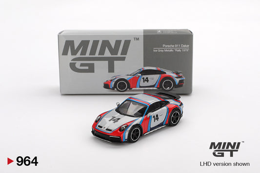 Mini GT 1:64 Porsche 911 Dakar Ice Grey Metallic "Rally 1978" (MGT00964-CH)