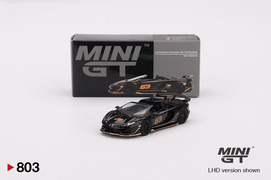 Mini GT 1:64 Lamborghini Aventador SVJ 63 Roadster Nero Aldebaran (MGT00803-CH)