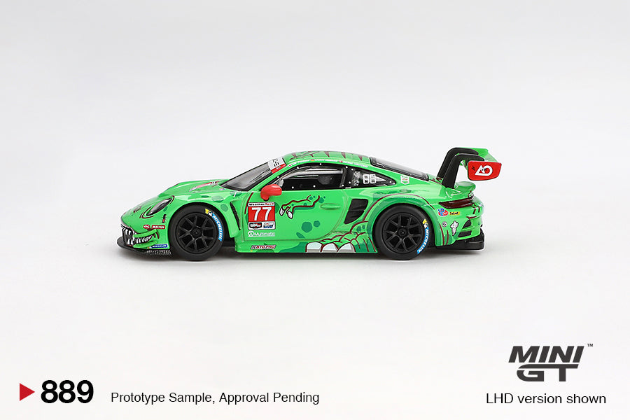 Mini GT 1:64 Porsche 911 GT3 R #77 AO Racing 2024 IMSA Daytona 24 Hrs GTD Pro 2nd Place (MGT00889CH) (Limit to 1 unit per person/address)