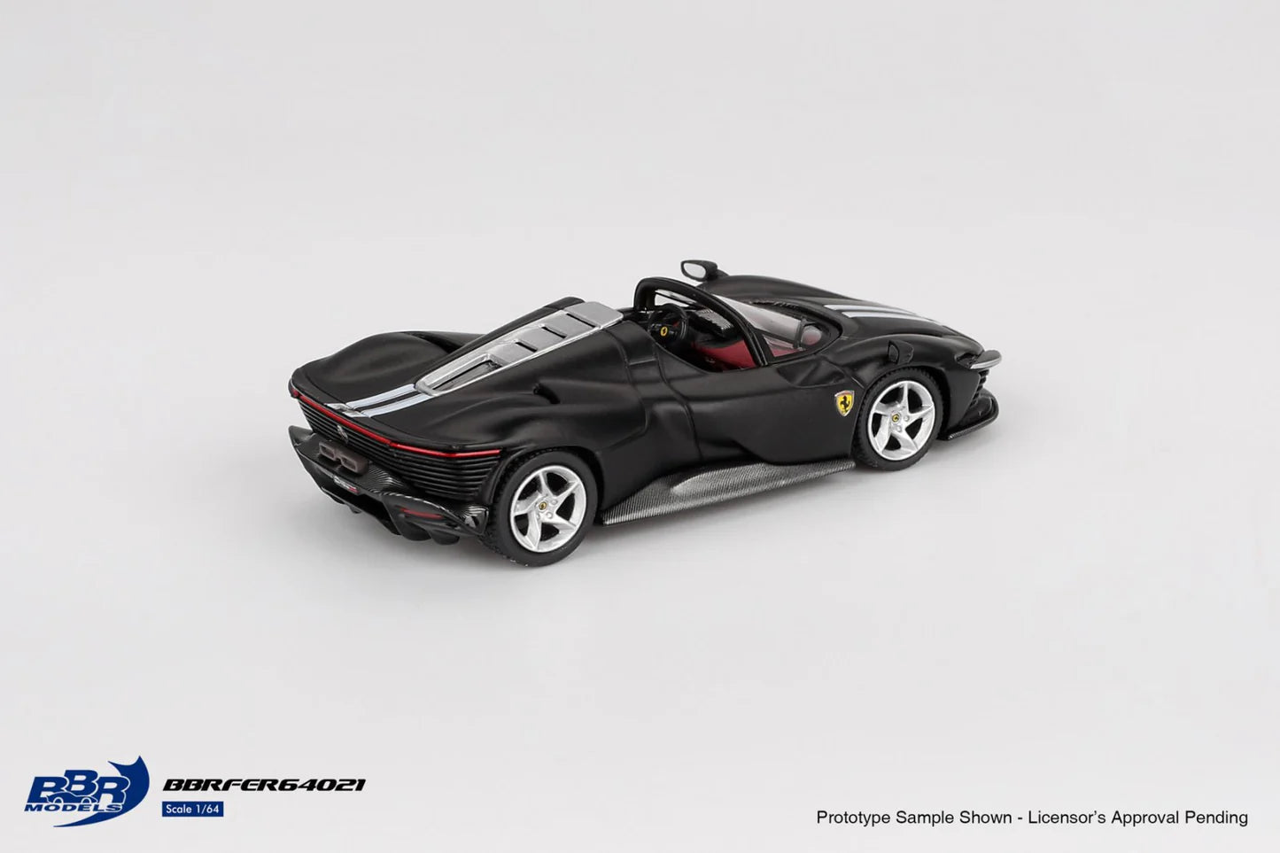 BBR 1/64 Ferrari Daytona SP3 Matt Black (BBRFER64021)