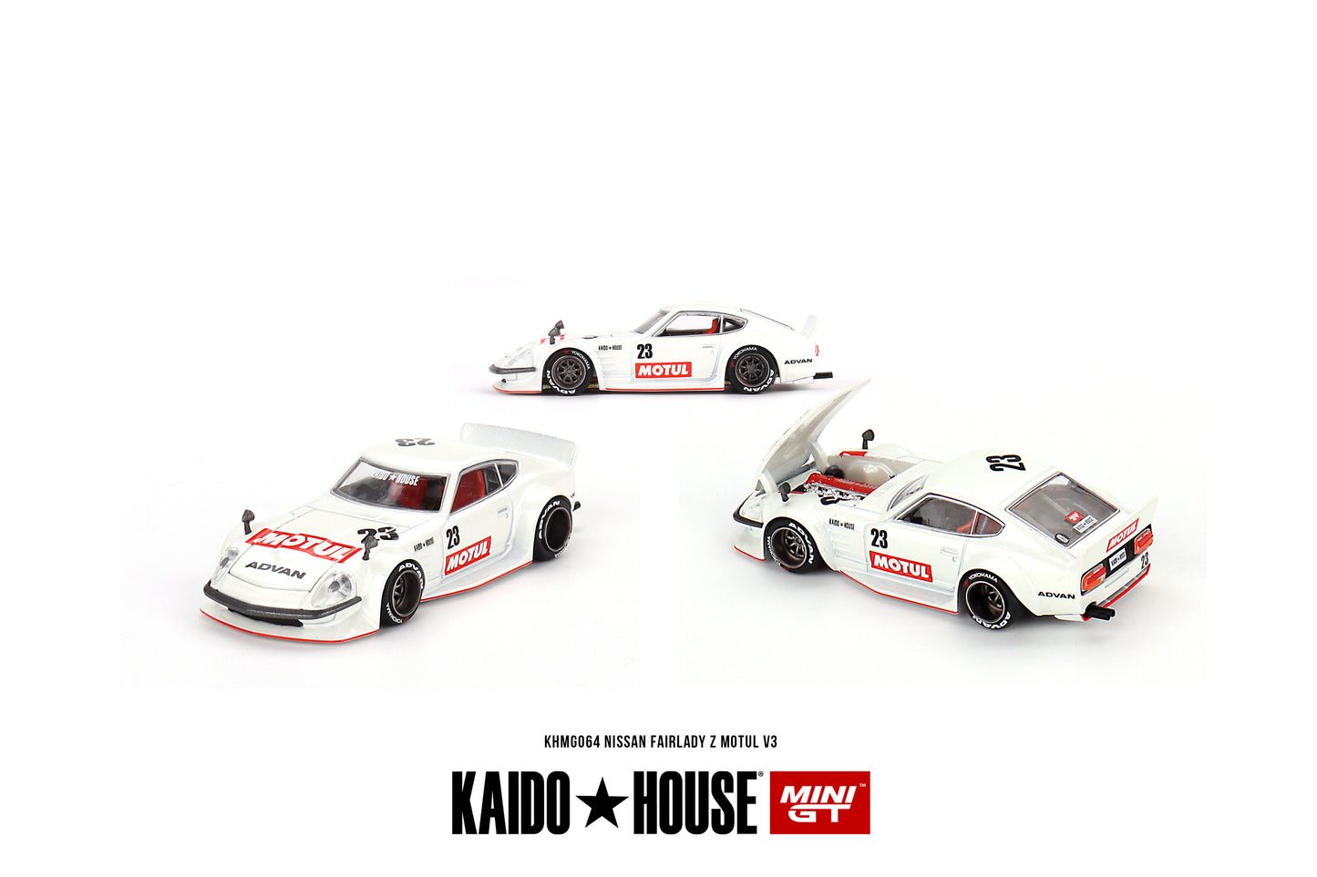 Mini GT- 1:64 Datsun KAIDO Fairlady Z MOTUL V3 Kaidohouse Kaido House (KHMG064)