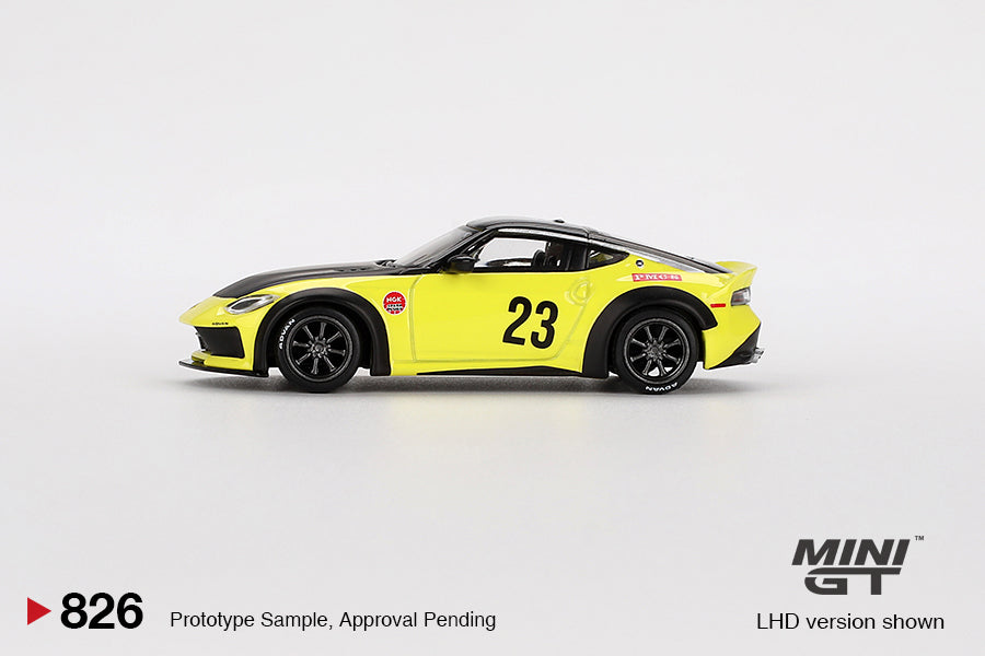 Mini GT 1:64 Nissan Z LB★NATION WORKS Ikazuchi Yellow (MGT00826-CH)