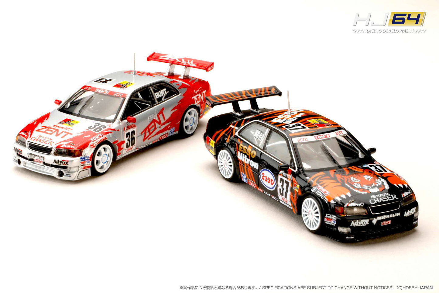 Hobby Japan X Ignition Model 1:64 ZENT TOM'S Toyota Chaser (#36) 1998 JTCC