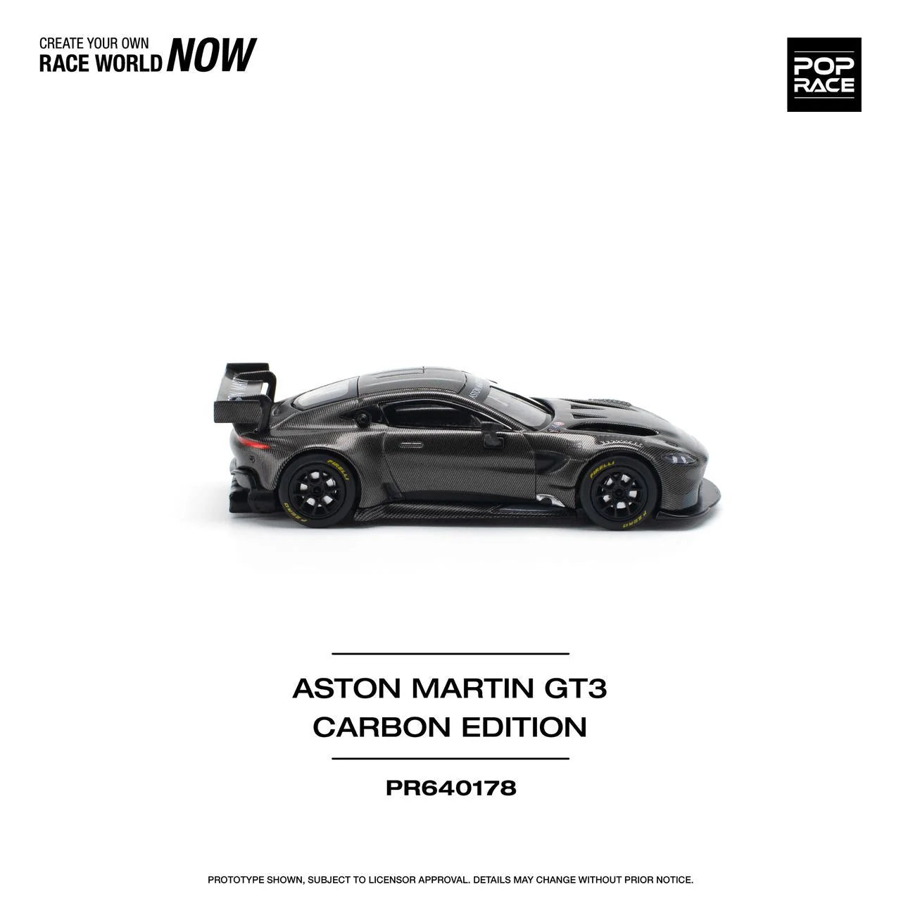 Pop Race 1:64 Aston Martin Vantage GT3 Carbon Edition (PR640178)