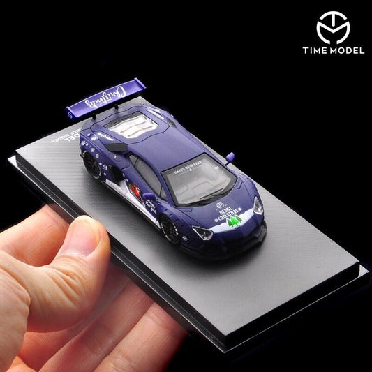 Time Micro 1/64 Lamborghini Aventador LP 700 Christmas Edition Purple
