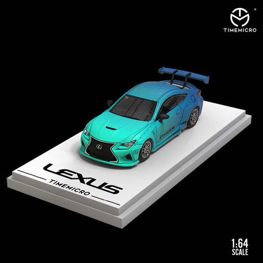 Time Micro 1/64 Lexus RC F Pandem Gradient Fading Blue Matt Finishing Model Car