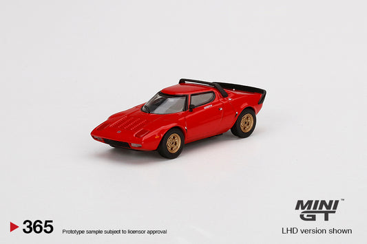 Mini GT-1/64 Lancia Stratos HF Stradale Rosso Arancio LHD (MGT00365-L)