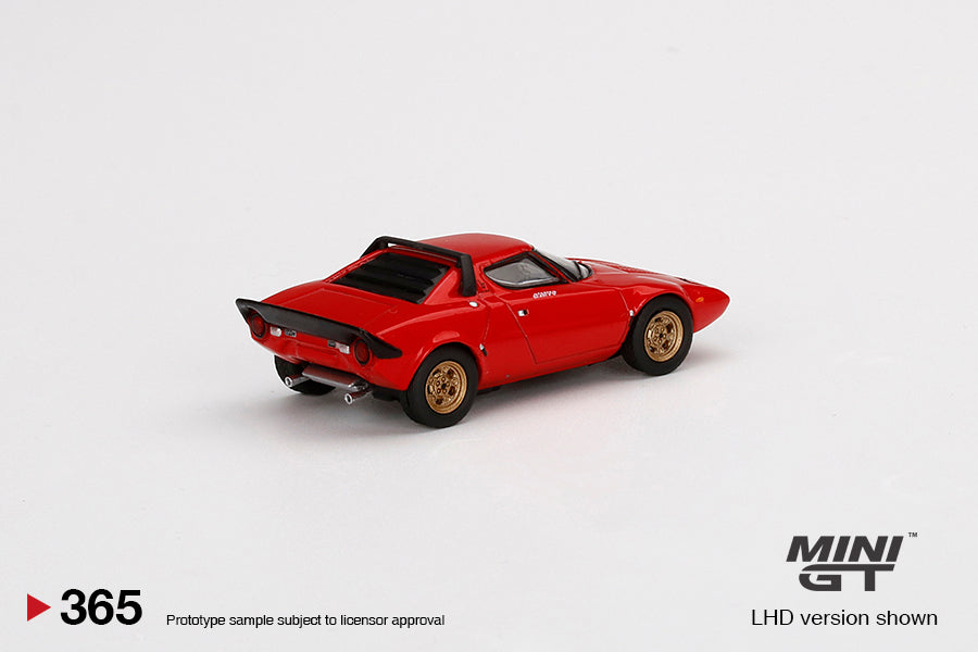 Mini GT-1/64 Lancia Stratos HF Stradale Rosso Arancio LHD (MGT00365-L)