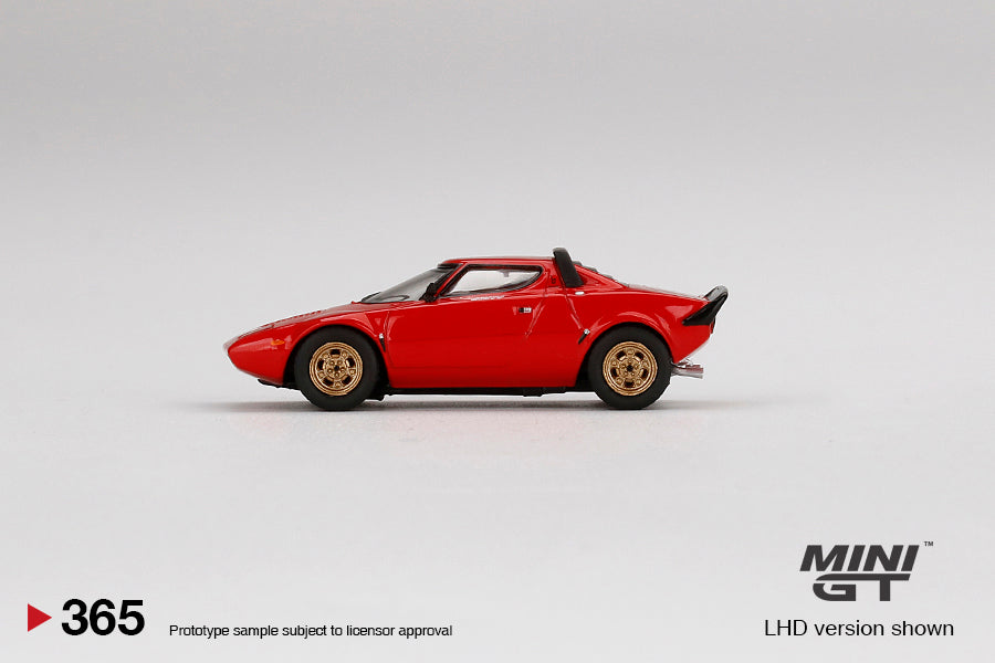 Mini GT-1/64 Lancia Stratos HF Stradale Rosso Arancio LHD (MGT00365-L)