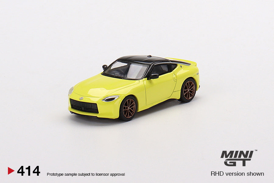 Mini GT-1/64 Nissan Fairlady Z Proto Spec 2023 Ikazuchi Yellow RHD (MGT00414-R)