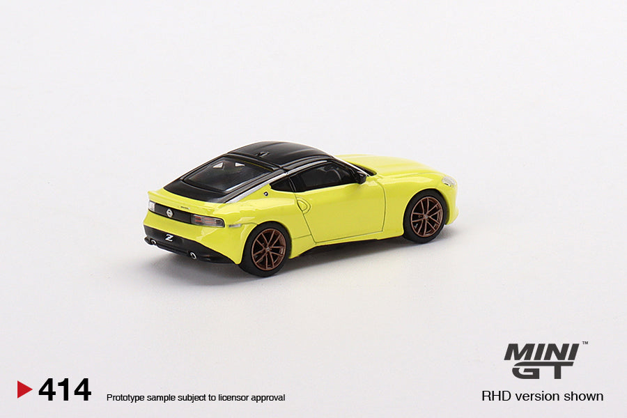 Mini GT-1/64 Nissan Fairlady Z Proto Spec 2023 Ikazuchi Yellow RHD (MGT00414-R)