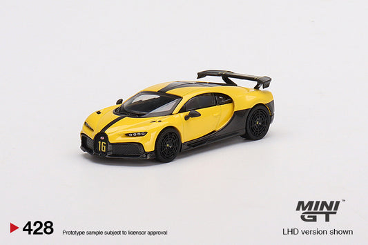 Mini GT- 1/64 Bugatti Chiron Pur Sport Yellow LHD (MGT00428-L)