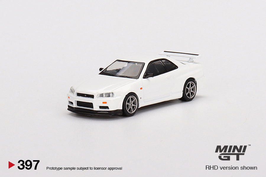 Mini GT- 1/64 Nissan Skyline GT-R (R34) V-Spec N1 White RHD (MGT00397-R)