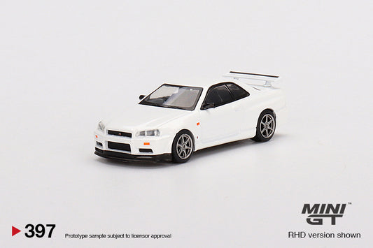 Mini GT- 1/64 Nissan Skyline GT-R (R34) V-Spec N1 White RHD (MGT00397-R)