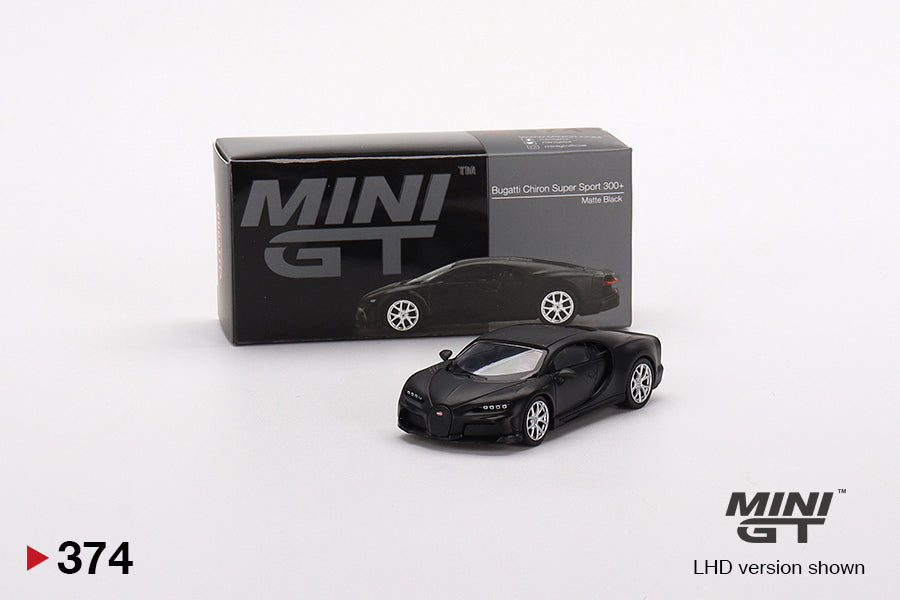 Mini GT- 1/64 Bugatti Chiron Super Sport 300+ Matte Black LHD (MGT00374-L)