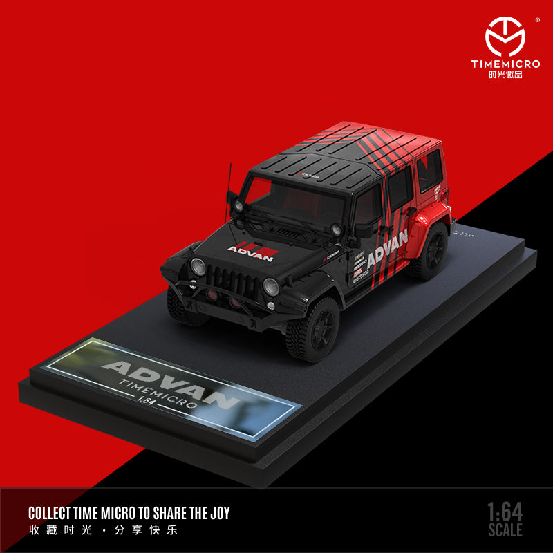 Time Micro 1/64 Jeep Wrangler Rubicon 4x4 4WD SUV ADVAN Ed. Diecast Model Car