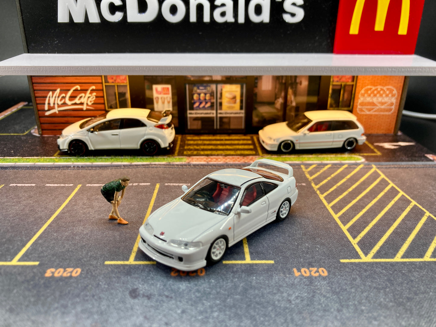 Hobby64 -1/64 Honda Integra Type-R DC2 Diecast Collector Model Racing Car White