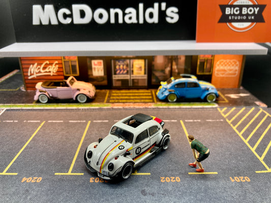 Inspire Model 1/64 Volkswagen Beetle RWB Robert Design Label Series- White (LB640008E)