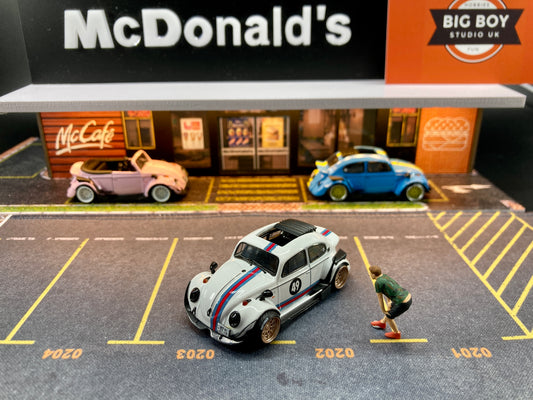 Inspire Model 1/64 Volkswagen Beetle RWB Robert Design Label Series-White (LB640008K)