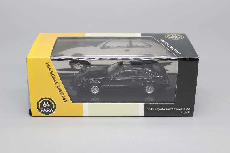 PARA64 1/64 Toyota Celica Supra XX Black 1984 Diecast Model Car (Lights Up RHD)